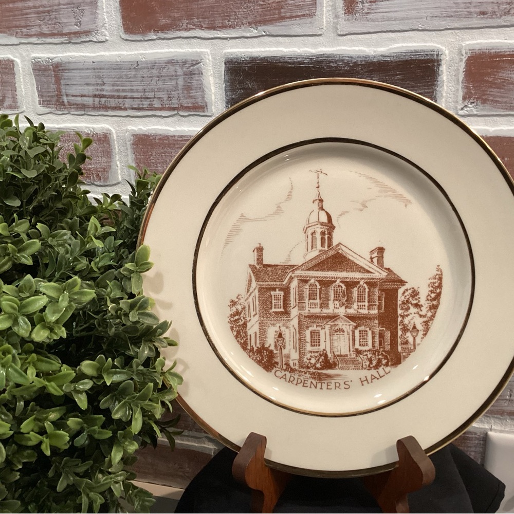 Vintage Lewis Bros. Ceramics Inc. - Carpenters Hall - Numbered Collectible Plate
